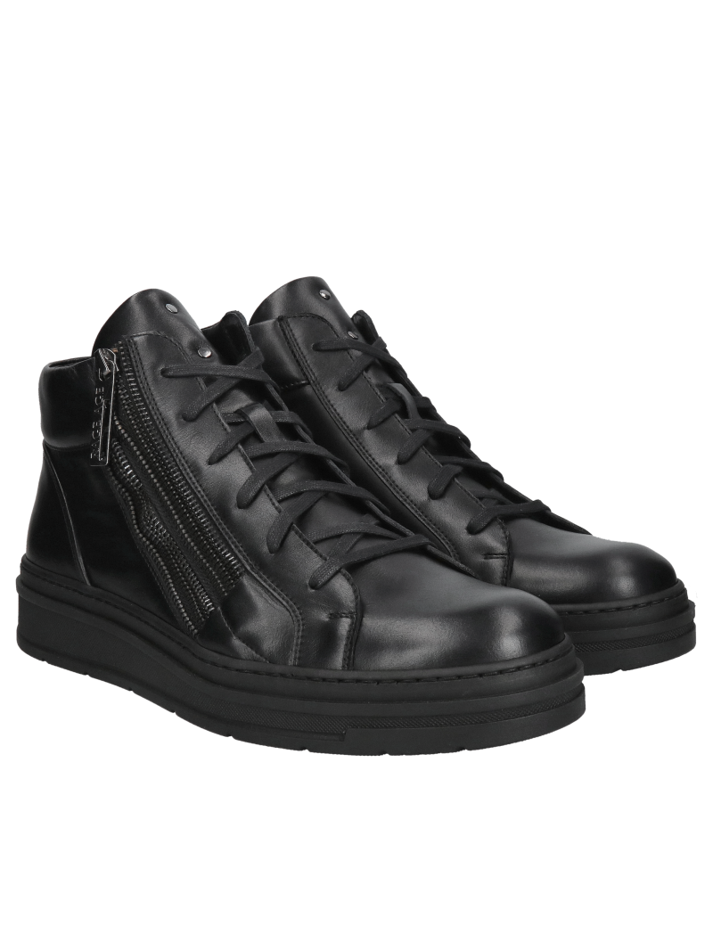 Sneaker boots, Conhpol men's lace-up boots made of natural leather