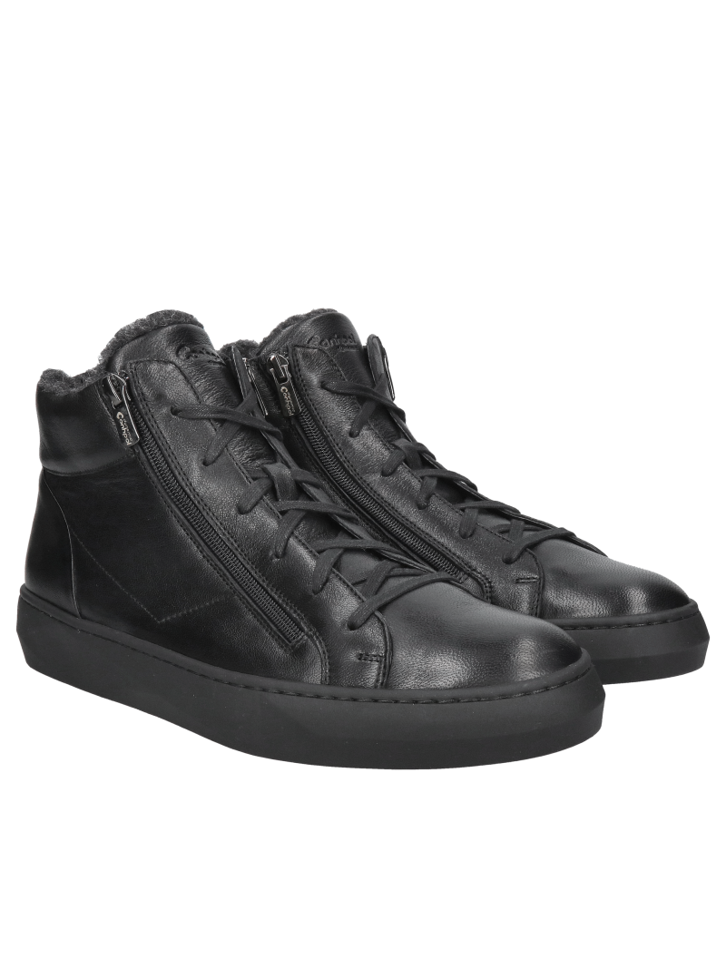 Sneaker boots, men's insulated winter sports shoes by Conhpol, boots with a front zipper