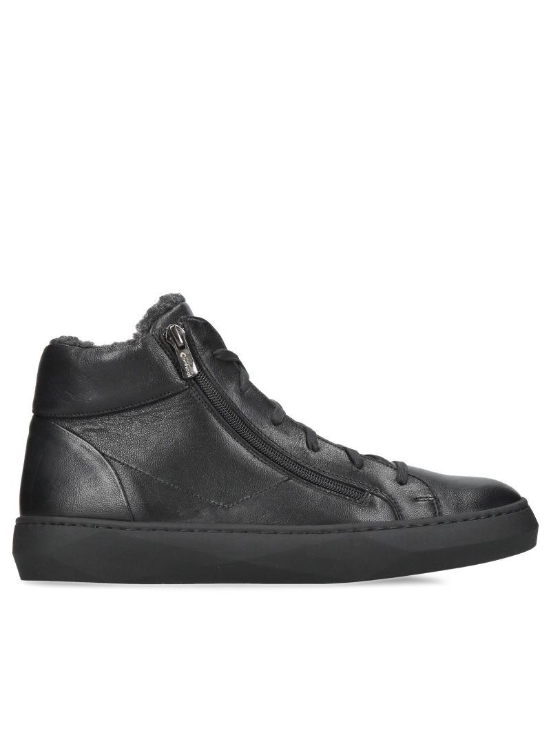 Sneaker boots, men's insulated winter sports shoes by Conhpol, boots with a front zipper