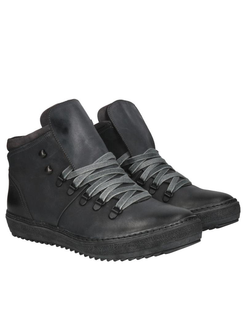 Warm men's winter boots, winter boots without zippers Conhpol