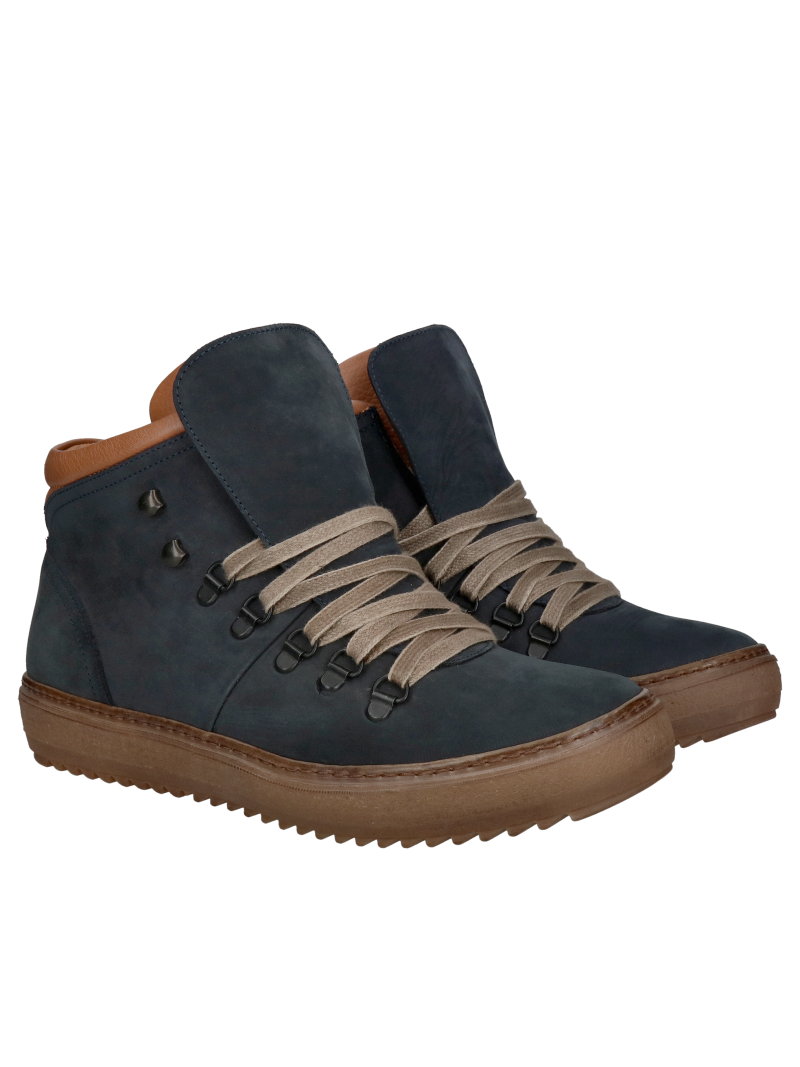 Men's suede boots, men's insulated winter boots without zippers, Konopka Shoes