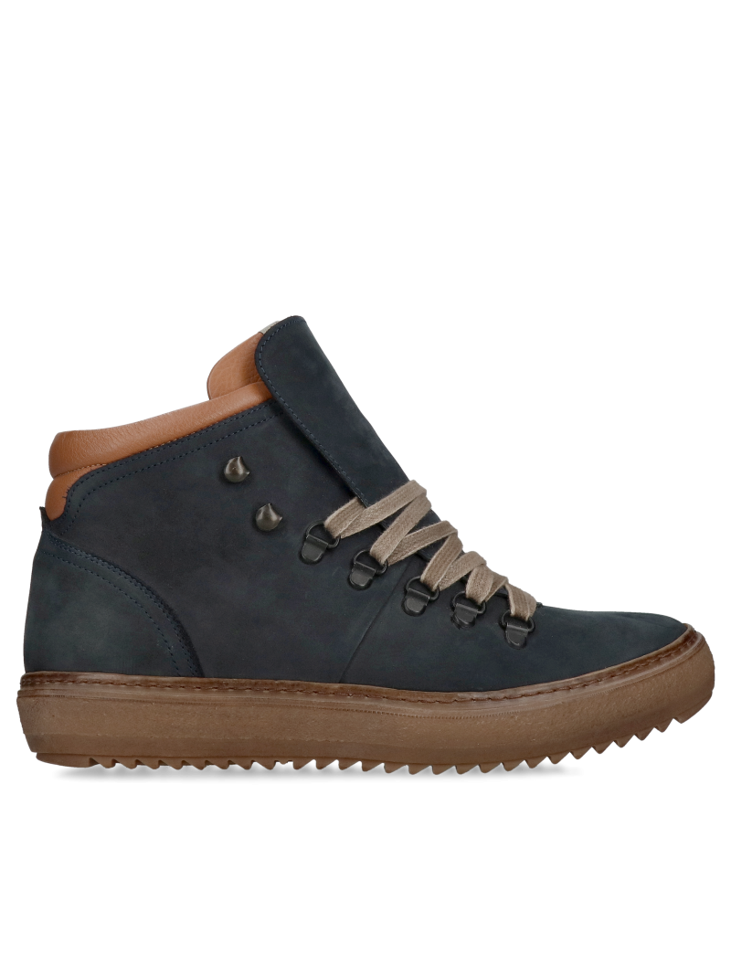 Men's suede boots, men's insulated winter boots without zippers, Konopka Shoes