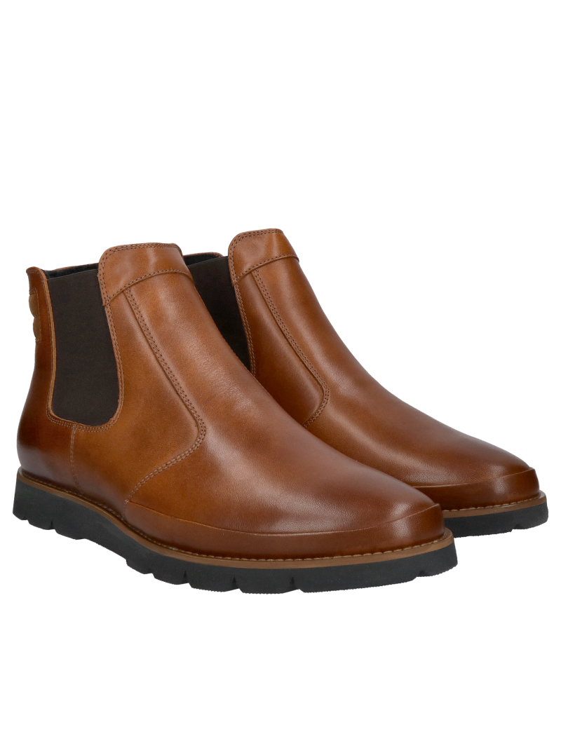 Men's ankle boots, men's winter leather boots with insulation