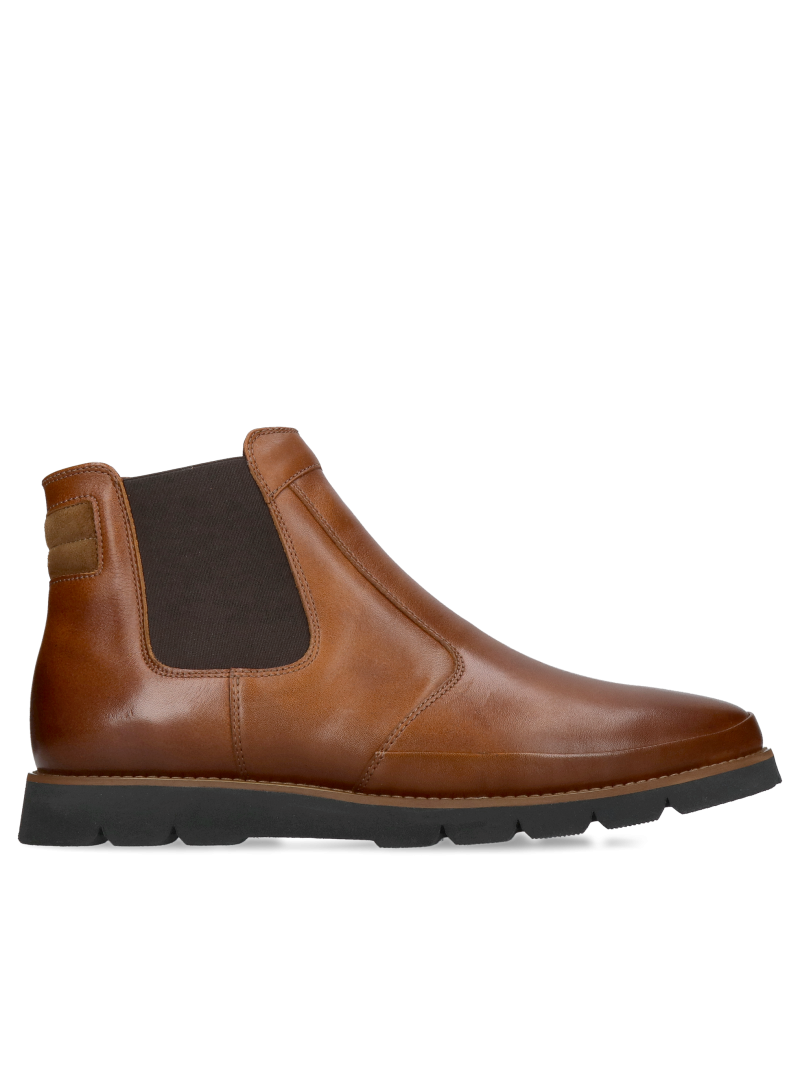 Men's ankle boots, men's winter leather boots with insulation