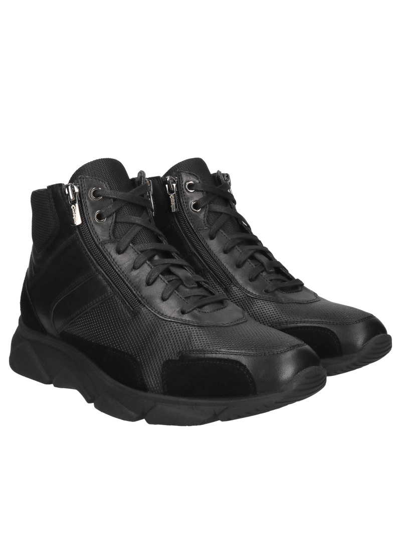 Men's insulated winter sports shoes, warm men's winter shoes, boots with a front zipper