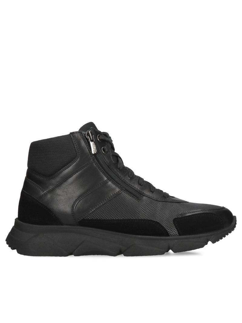 Men's insulated winter sports shoes, warm men's winter shoes, boots with a front zipper