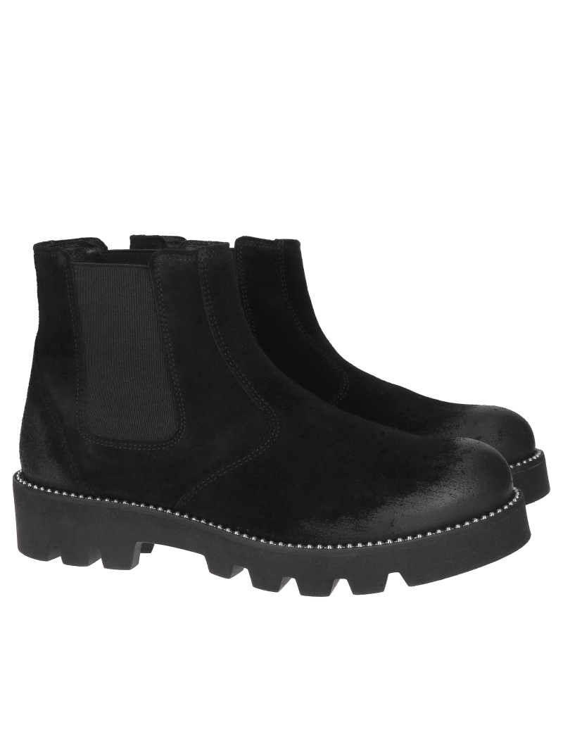 Women's ankle boots with thick soles, women's leather ankle boots