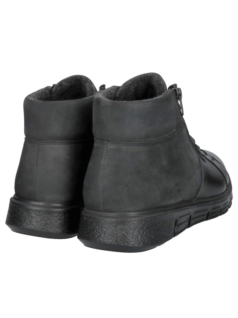 Men's insulated winter sports shoes, men's boots, ankle boots with front zipper