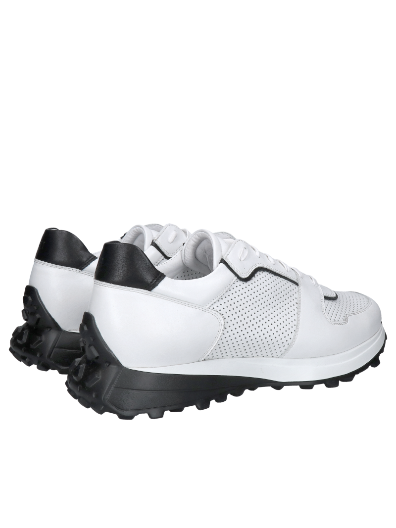 Men's summer leather sneakers – breathable, perforated, with an original sole, Konopka Shoes