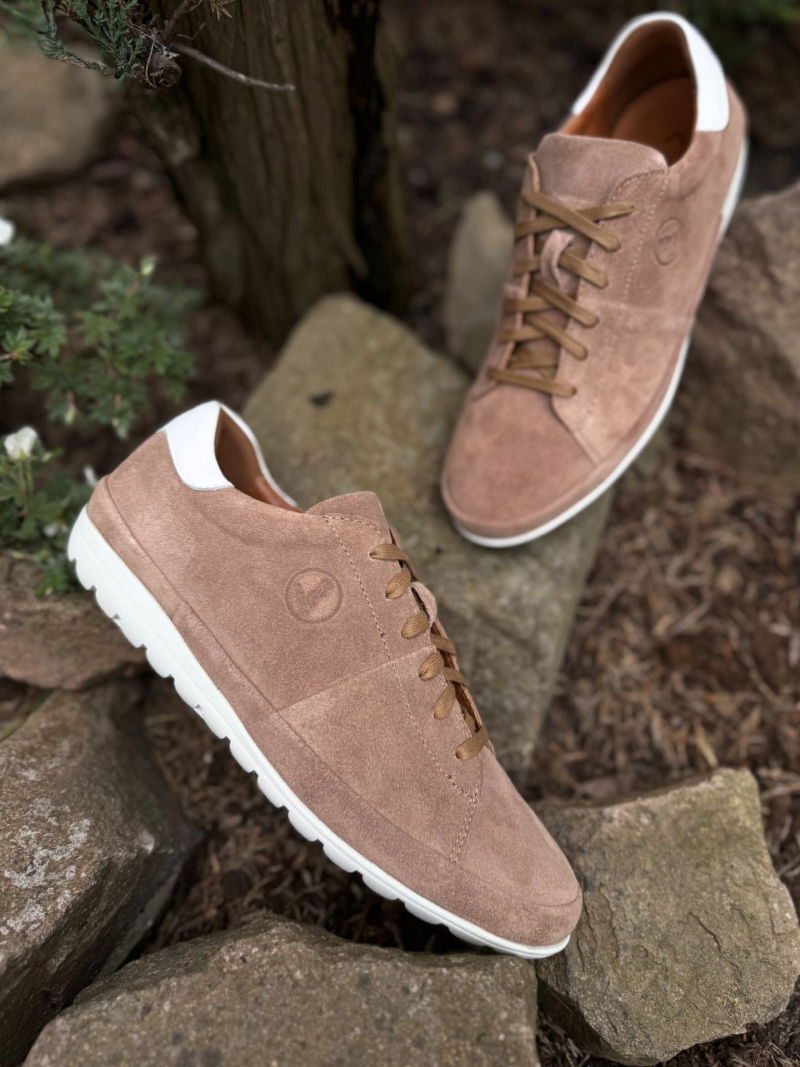 Comfortable and soft women's lace-up shoes, cushioning on a light and soft sole