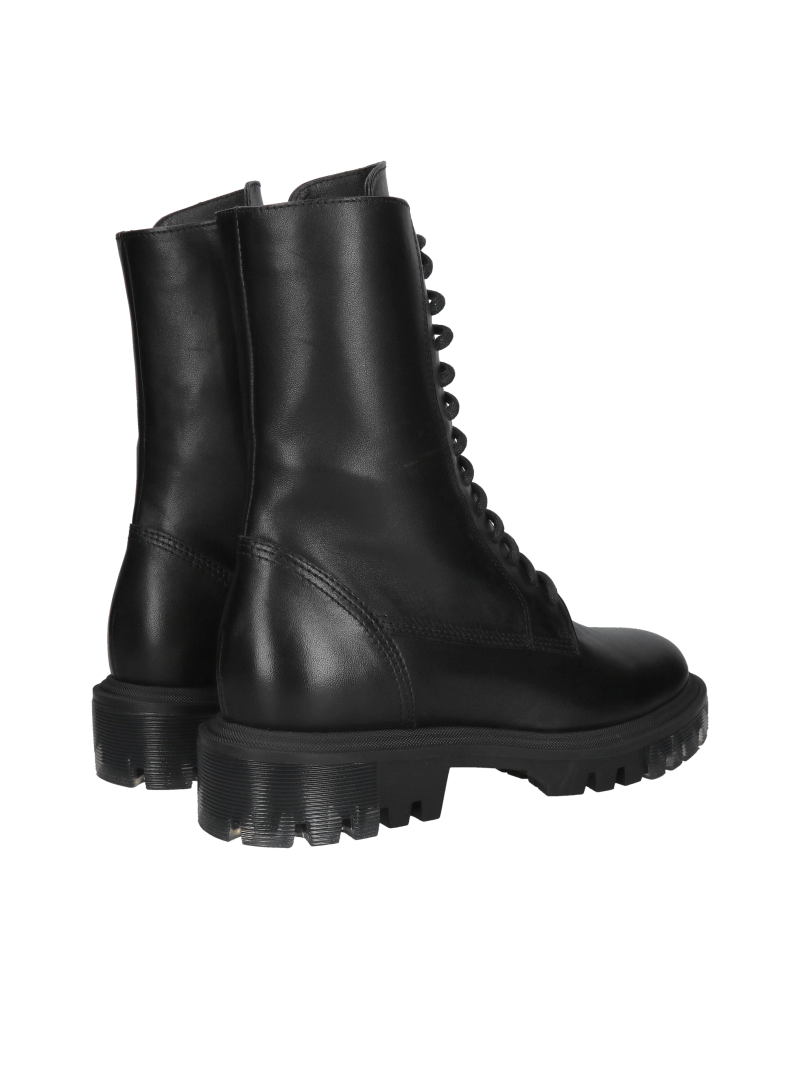 Lace-up boots, fashionable women's boots from a Polish manufacturer, women's winter boots made of natural leather