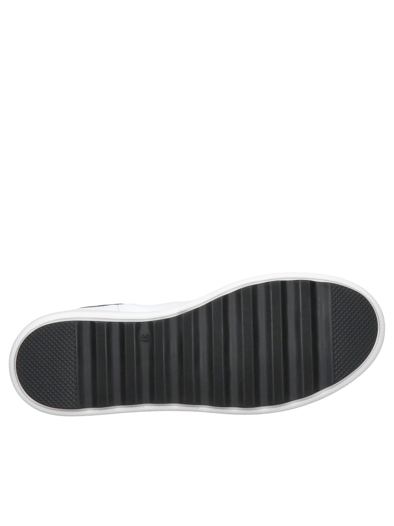 Women's white leather sneakers with a comfortable sole, soft natural leather, removable leather insole