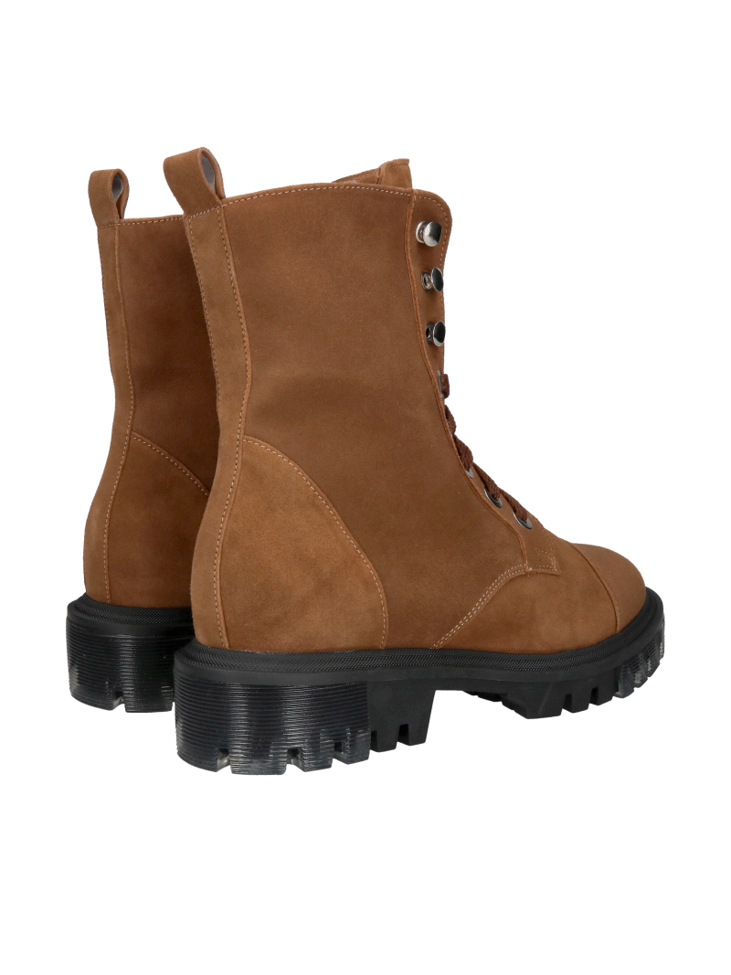 Women's suede boots with thick soles, Polish leather footwear manufacturer, Konopka Shoes