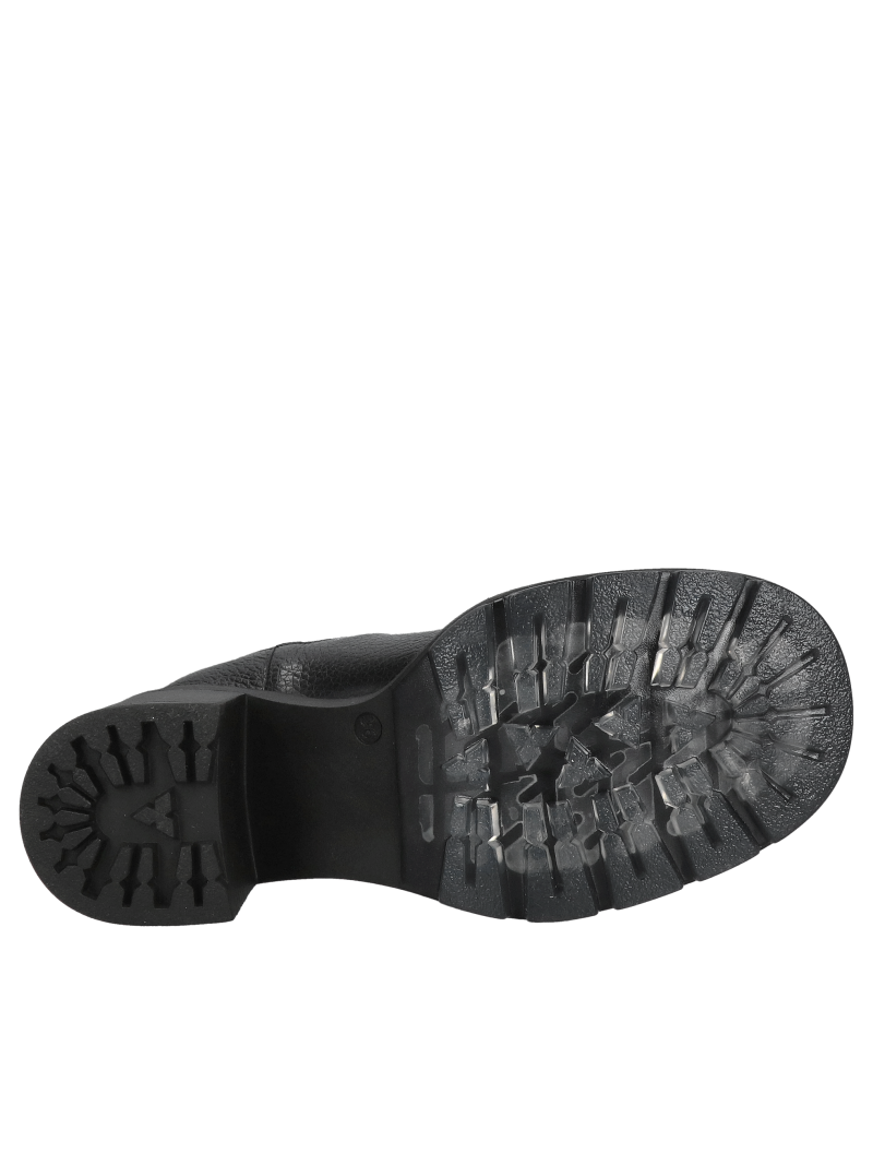 Block heel boots, fashionable boots, women's leather winter boots