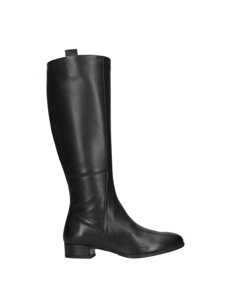 Women's boots, officer boots made of soft natural leather, Polish manufacturer Conhpol