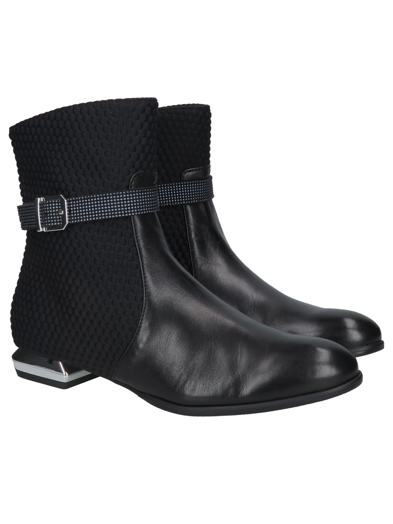 Women's ankle boots with low decorative heels, comfort and elegance in one, Konopka Shoes