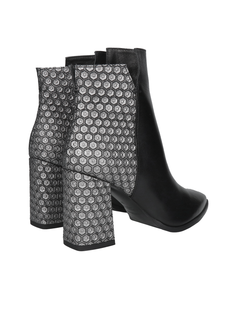 Elegant black ankle boots with a heel