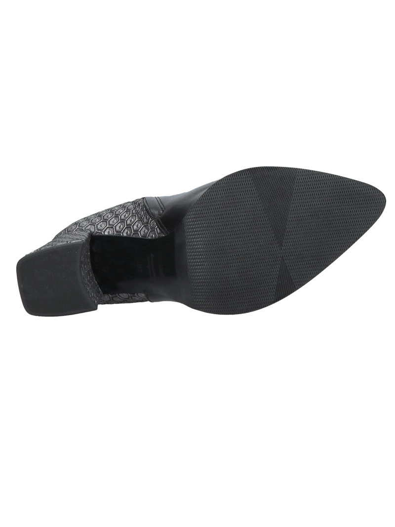 Elegant black ankle boots with a heel