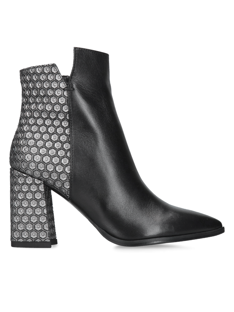 Elegant black ankle boots with a heel