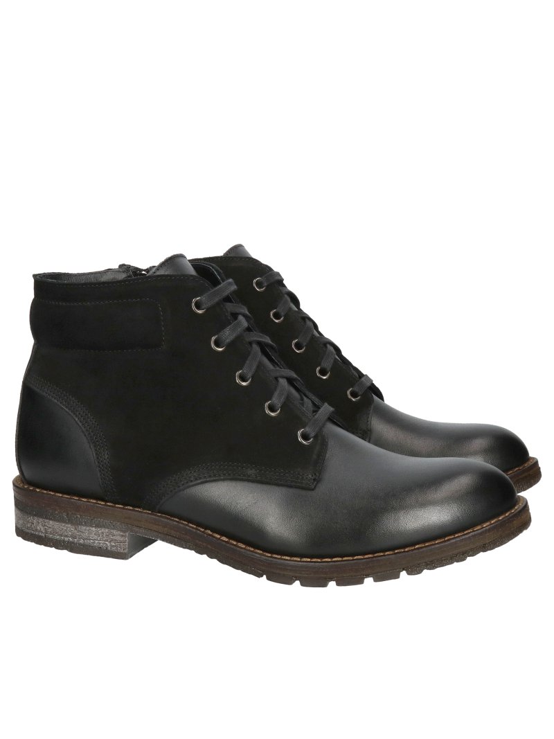 Men's insulated winter boots with thick soles