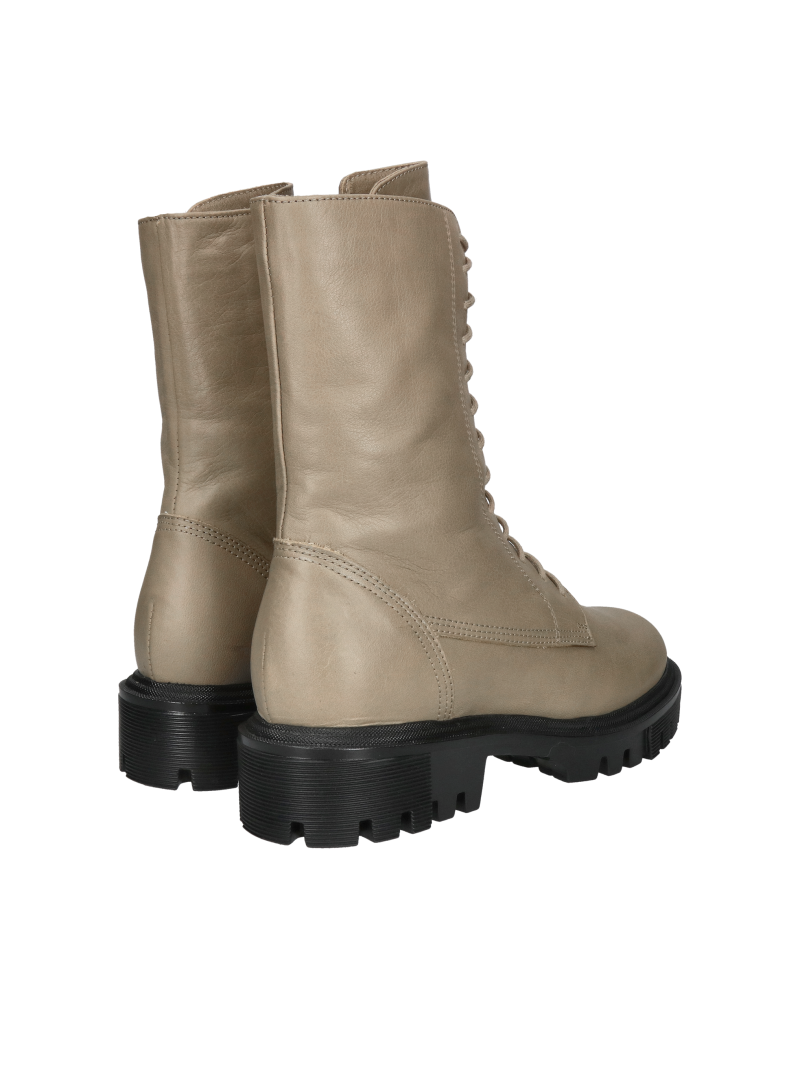 Women's leather ankle boots, uninsulated, with high lacing, Conhpol BIS, Konopka Shoes