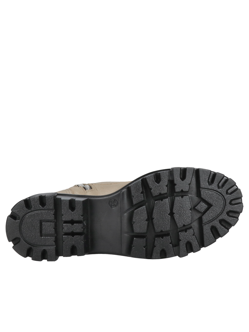 Women's leather ankle boots, uninsulated, with high lacing, Conhpol BIS, Konopka Shoes