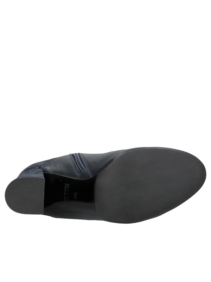 Women's ankle boots with heels – a combination of suede and grain leather, Konopka shoes