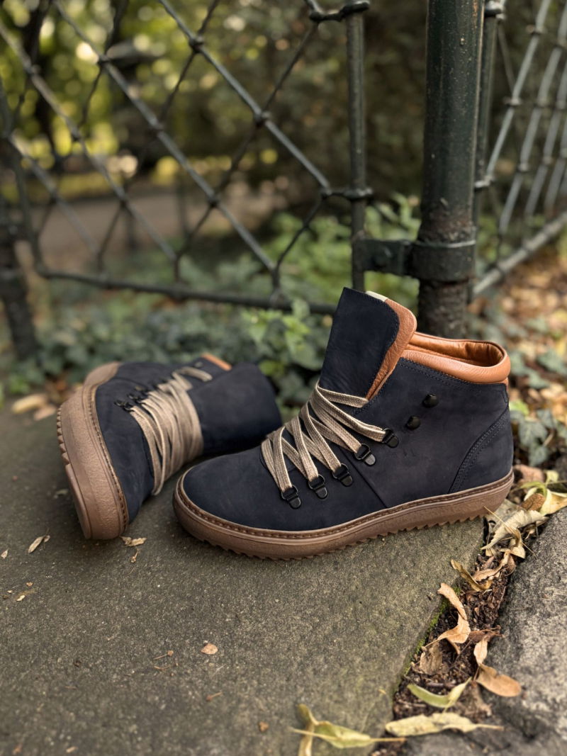 Men's suede boots, men's insulated winter boots without zippers, Konopka Shoes