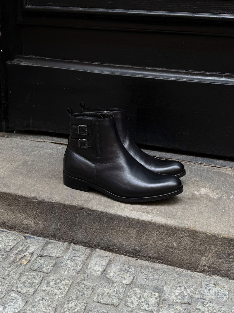 Men's winter leather boots, men's insulated boots, Conhpol men's boots with zipper, Konopka Shoes