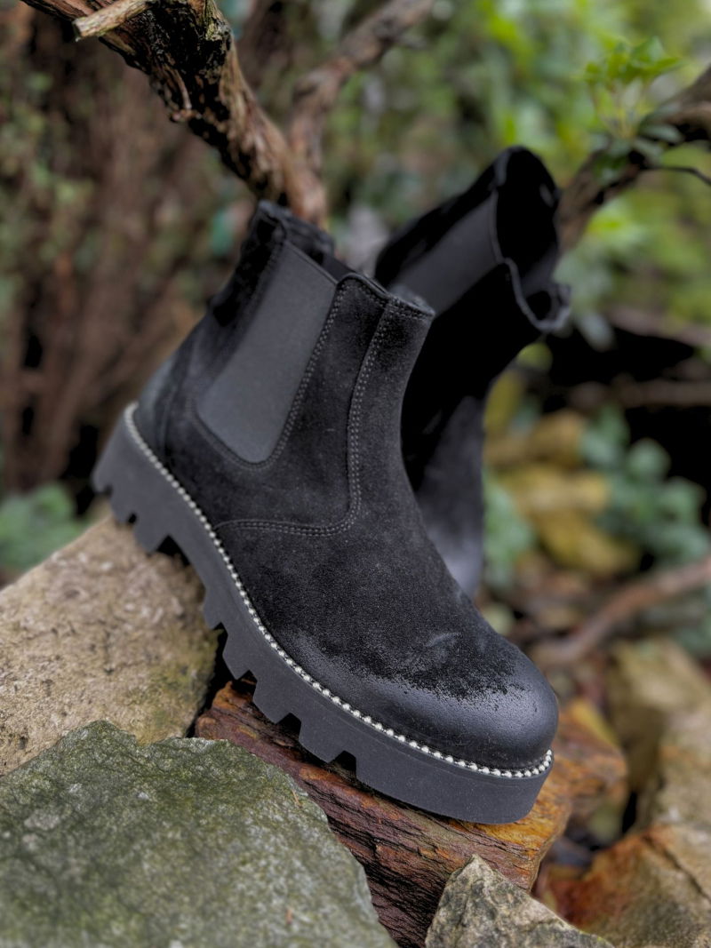 Women's ankle boots with thick soles, women's leather ankle boots