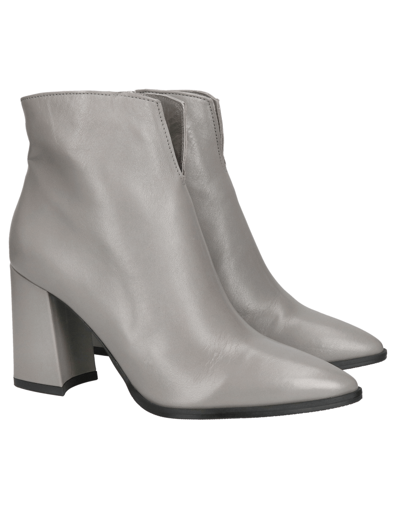 Women's block heel ankle boots, autumn ankle boots made of natural leather, Polish manufacturer Conhpol, Konopka Shoes