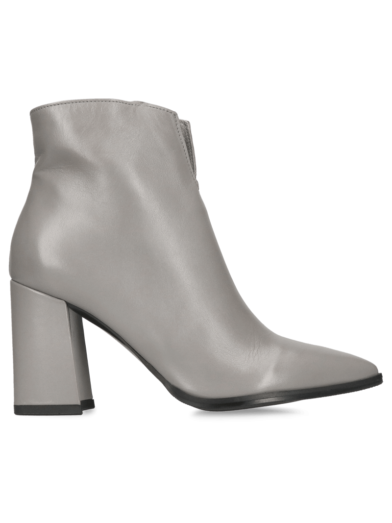 Women's block heel ankle boots, autumn ankle boots made of natural leather, Polish manufacturer Conhpol, Konopka Shoes