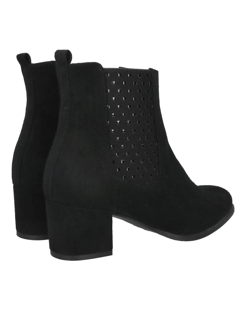 Women's suede shoes, elegance and comfort in one, black ankle boots with a heel