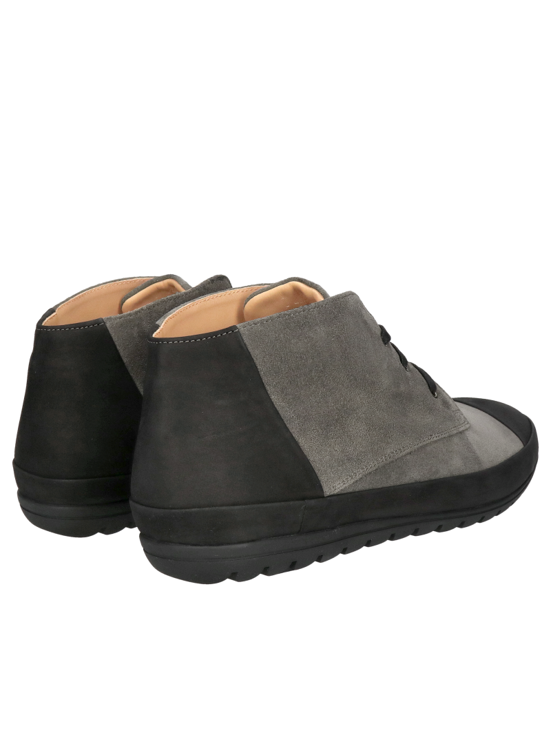 Men's suede ankle boots, Conhpol men's lace-up boots made of natural leather