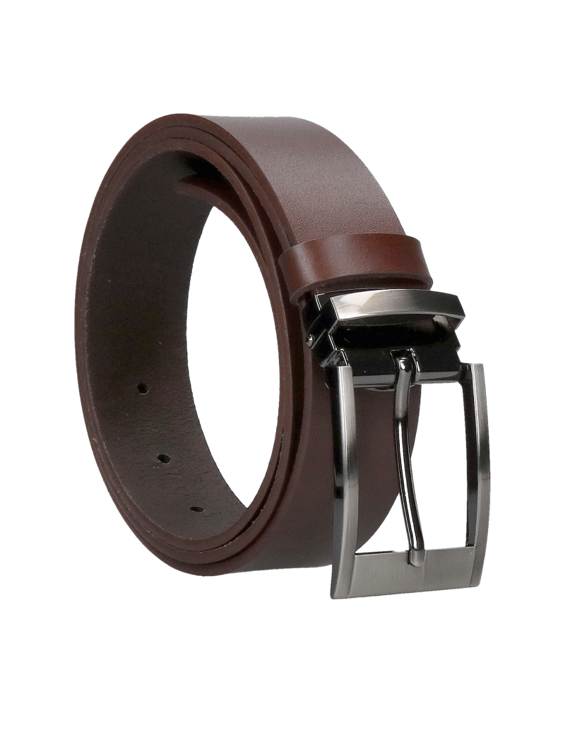 Men's brown leather trouser belt - elegance and durability in one, Konopka Shoes,