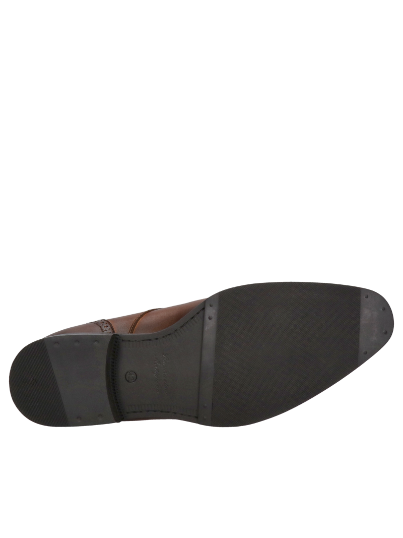 Hand-painted brown men's shoes, brown shoes for a suit, slim shape with delicate decorations