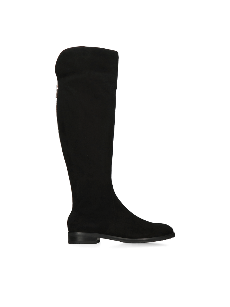 High suede boots above the knee, elegant women's boots by Conhpol