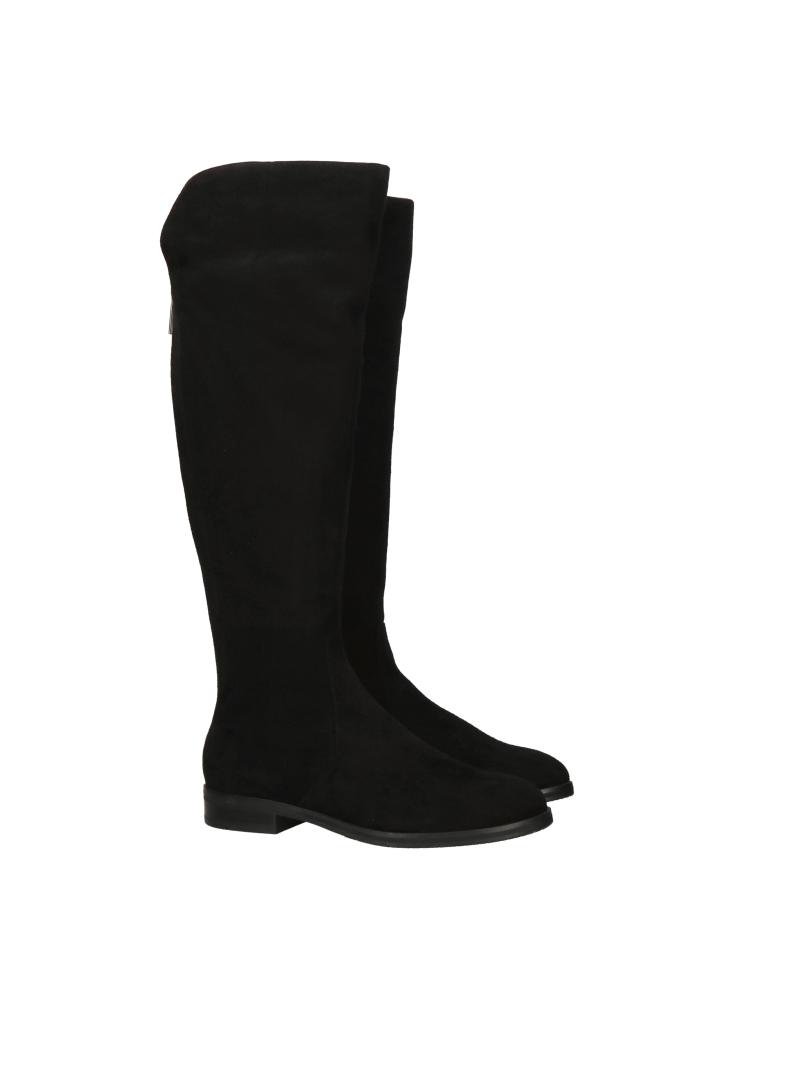 High suede boots above the knee, elegant women's boots by Conhpol