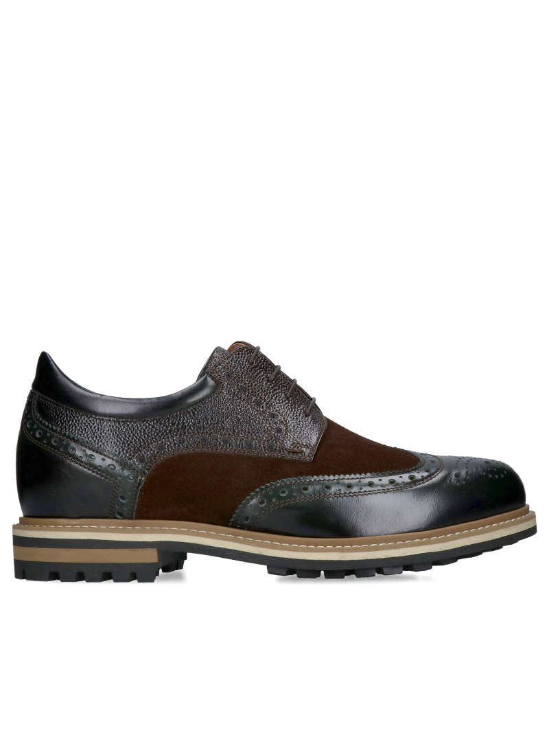 Casual height-increasing shoes for men, comfortable height-increasing shoes made of natural leather