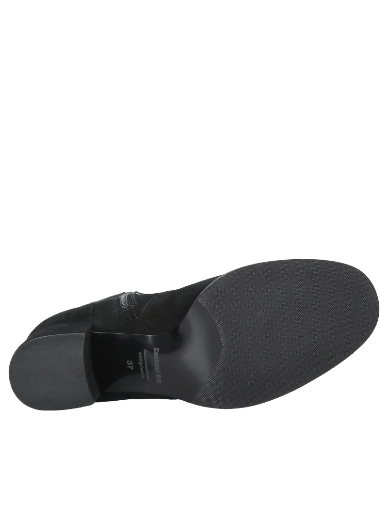 Black suede boots, women's heeled boots, comfortable leather boots