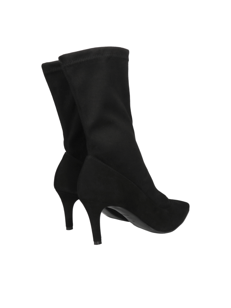 High-heeled ankle boots with an elastic upper that adapts to any calf, combining elegance and comfort in one