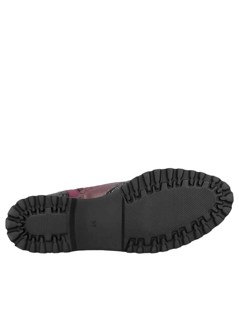 Women's suede boots, burgundy lace-up boots with a light and comfortable sole from a Polish manufacturer.