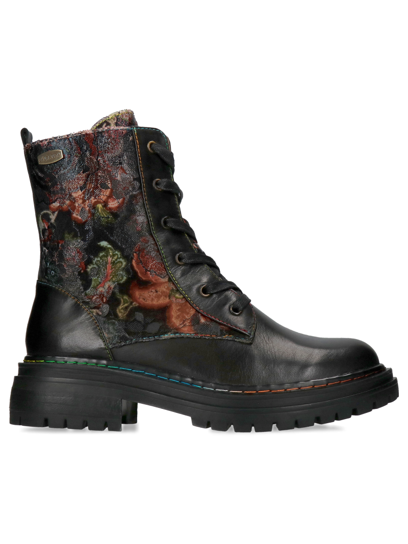 Women's ankle boots with thick soles trimmed with colorful thread, comfortable and original