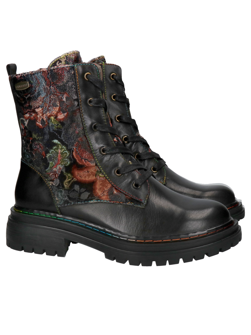 Women's ankle boots with thick soles trimmed with colorful thread, comfortable and original