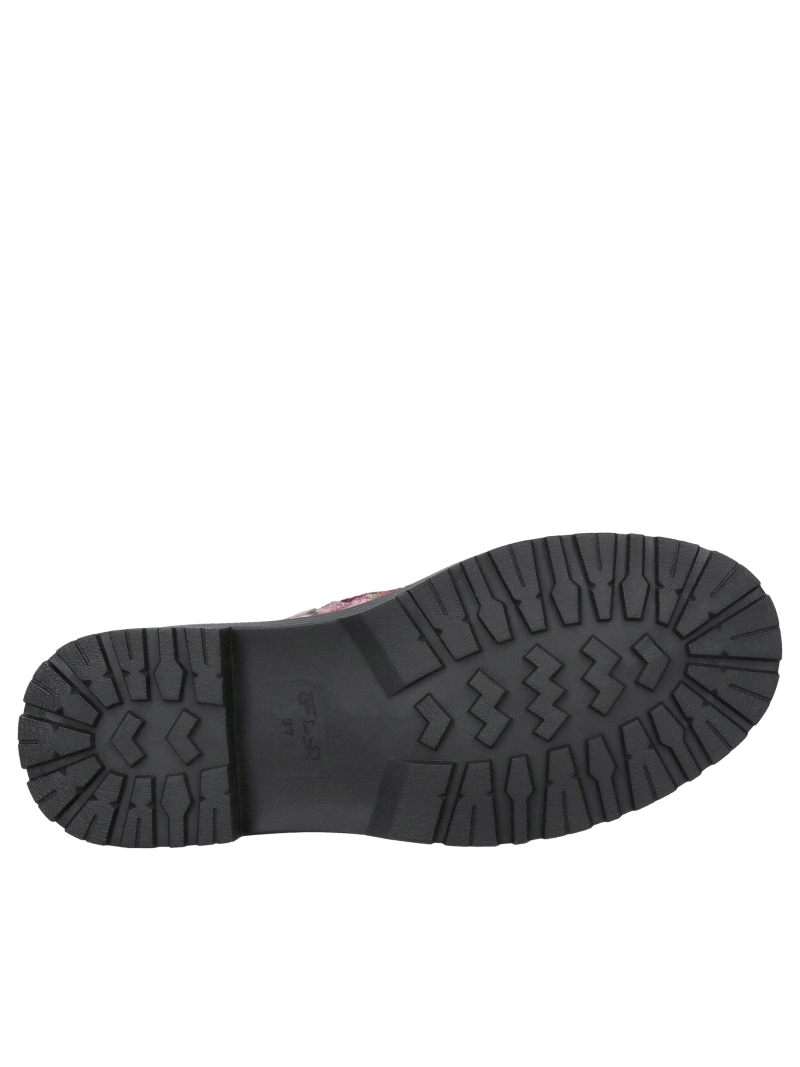 Women's natural leather hiking boots with thick soles, Konopka shoes