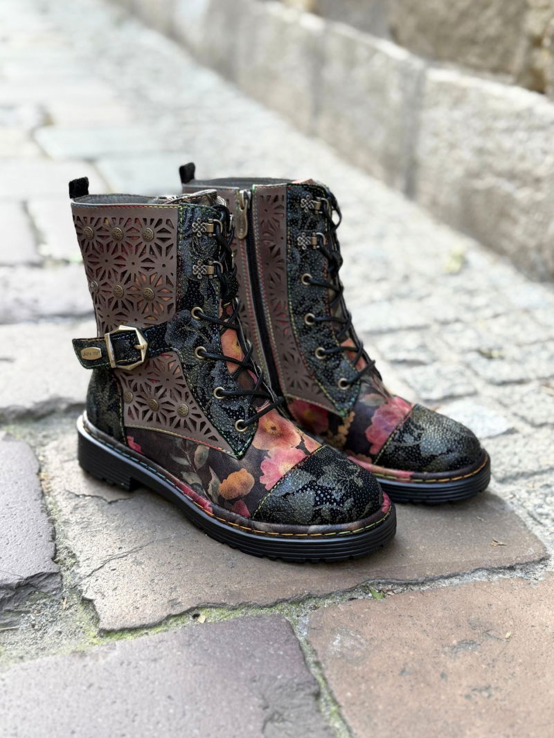 Women's leather hiking boots, uninsulated autumn/winter shoes, Konopka shoes