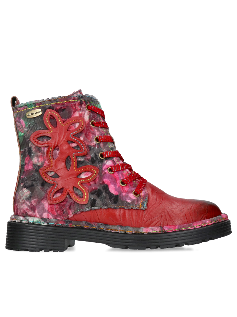 Women's natural leather hiking boots with thick soles, Konopka shoes