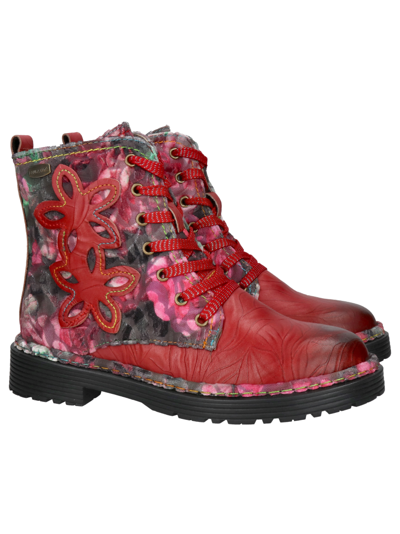 Women's natural leather hiking boots with thick soles, Konopka shoes