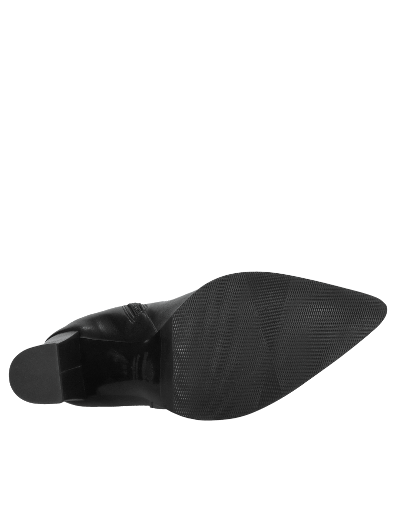 Knee-high boots with heels, black high boots for women made of natural leather, boots from a Polish manufacturer, Konopka Shoes