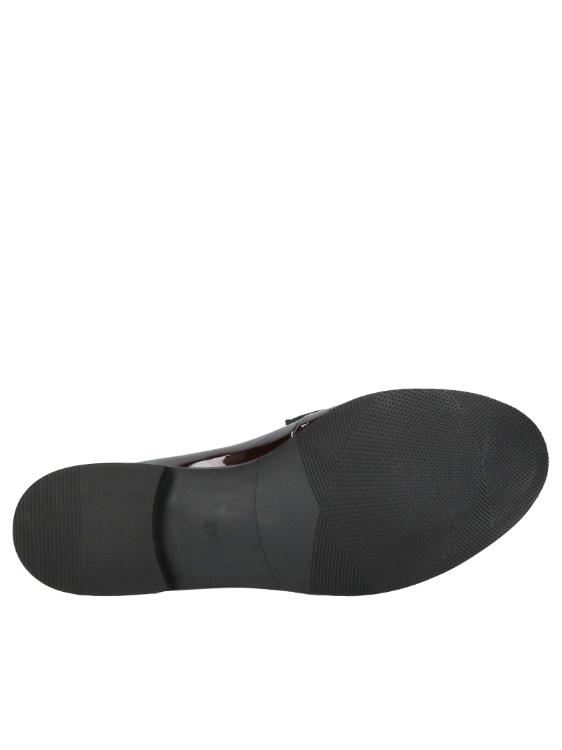 Women's loafers in burgundy, leather moccasins for women